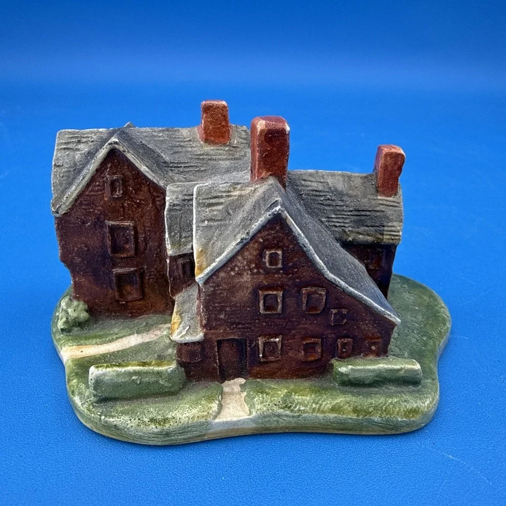 Vintage Lot of 7 Miniature Cottages Church Knick Knack Mini Houses  England